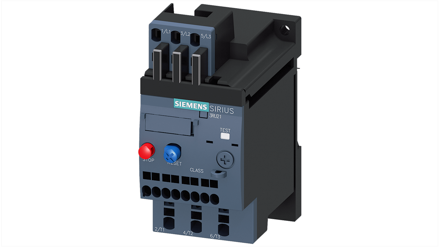 Siemens SIRIUS 3RU2 Thermal Overload Relay 1NC/1NO, 10 A F.L.C, 3 A Contact Rating, 7.5 kW, 3P, SIRIUS