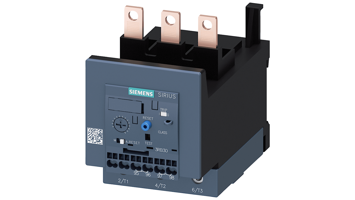 Siemens SIRIUS 3RU2 Thermal Overload Relay 1NC/1NO, 90 A F.L.C, 3 A Contact Rating, 75 kW, 3P, SIRIUS
