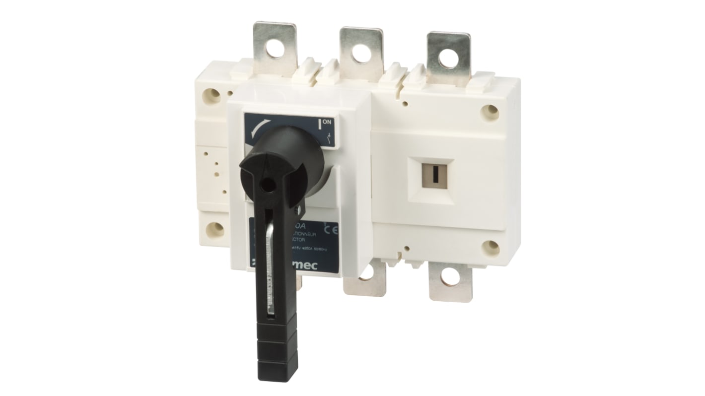 Socomec 3P Pole DIN Rail Switch Disconnector - 200A Maximum Current, 100kW Power Rating