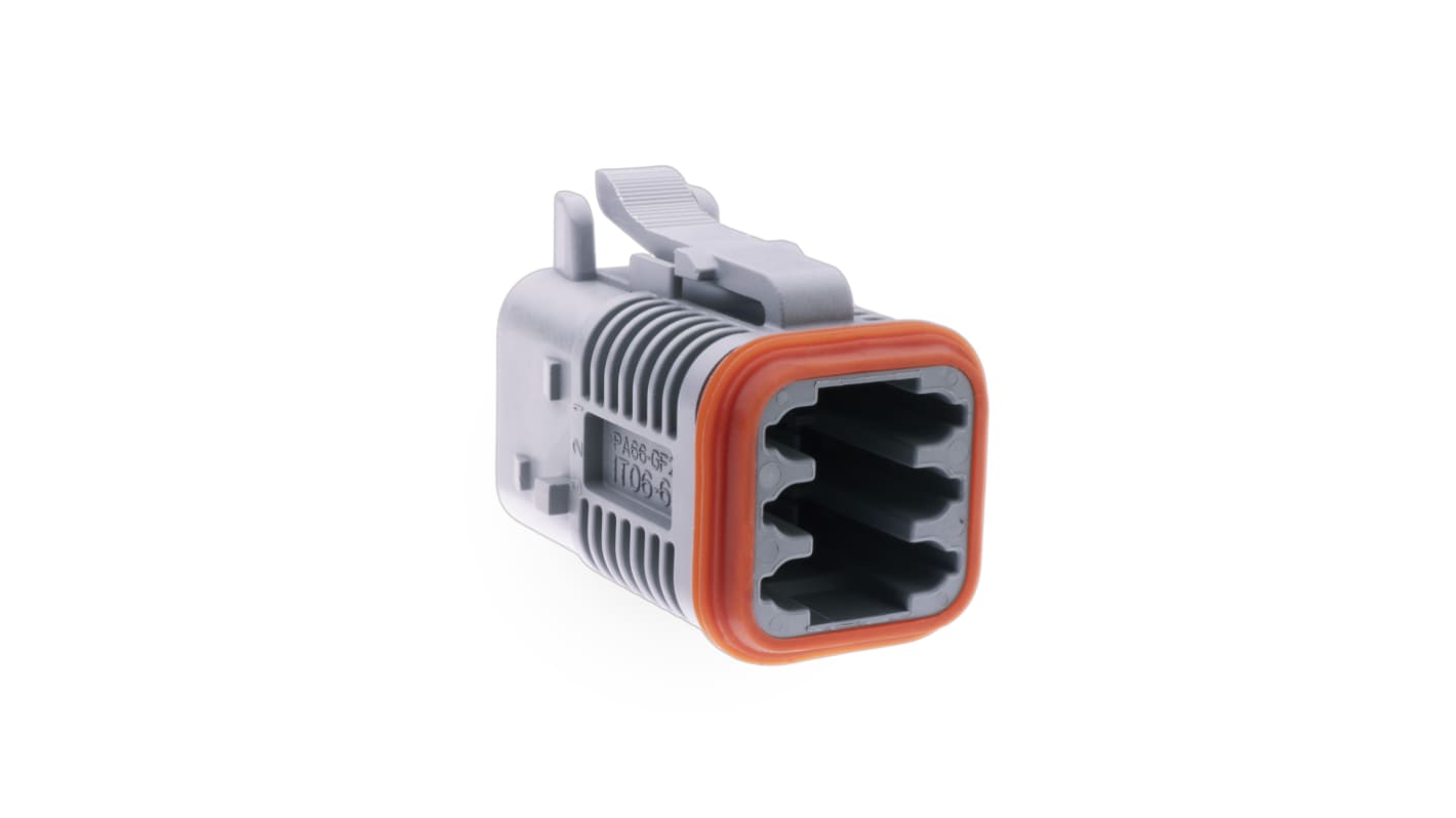 6 way Plug, grey, without end cap, N-Sea
