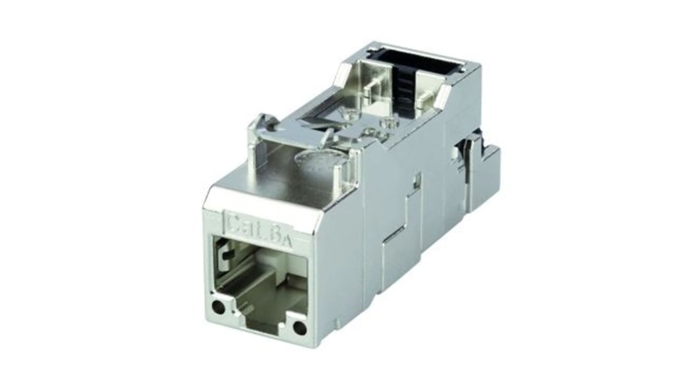 Telegartner Single-Port RJ11, RJ12, RJ45 Ethernet Coupler, Cat6a, Shielded