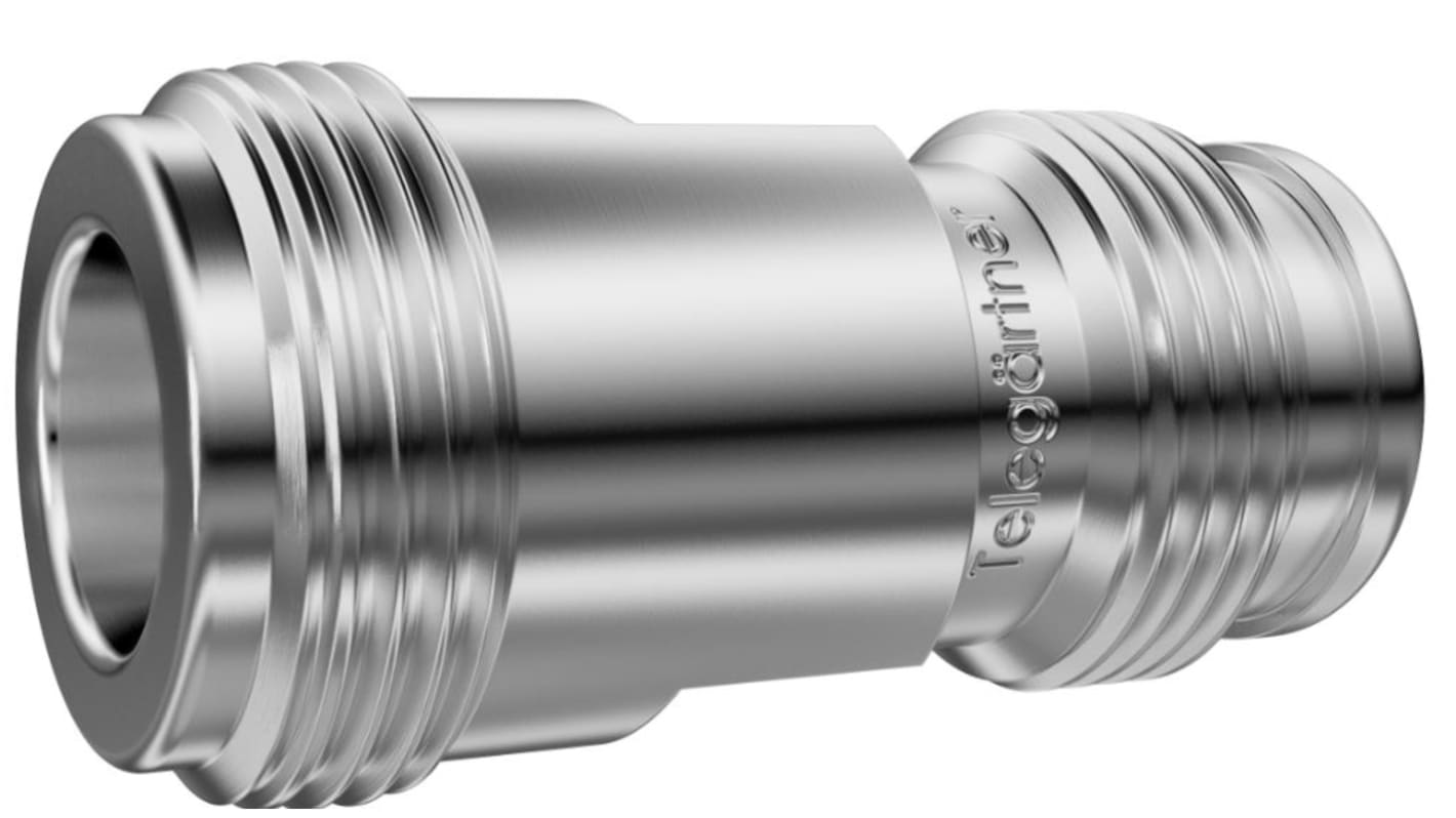 Telegartner Female to Female Circular Coaxial Connector, Straight Body