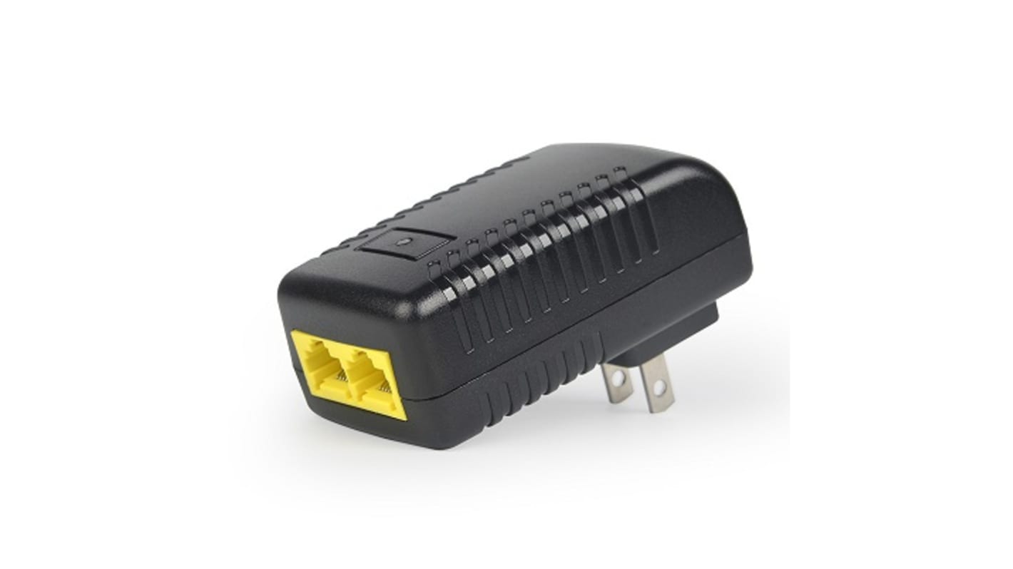 Oceansmile 2 Port POE Injector, 90 → 264V ac Input, 48.5 → 49.6V dc Output, 500mA