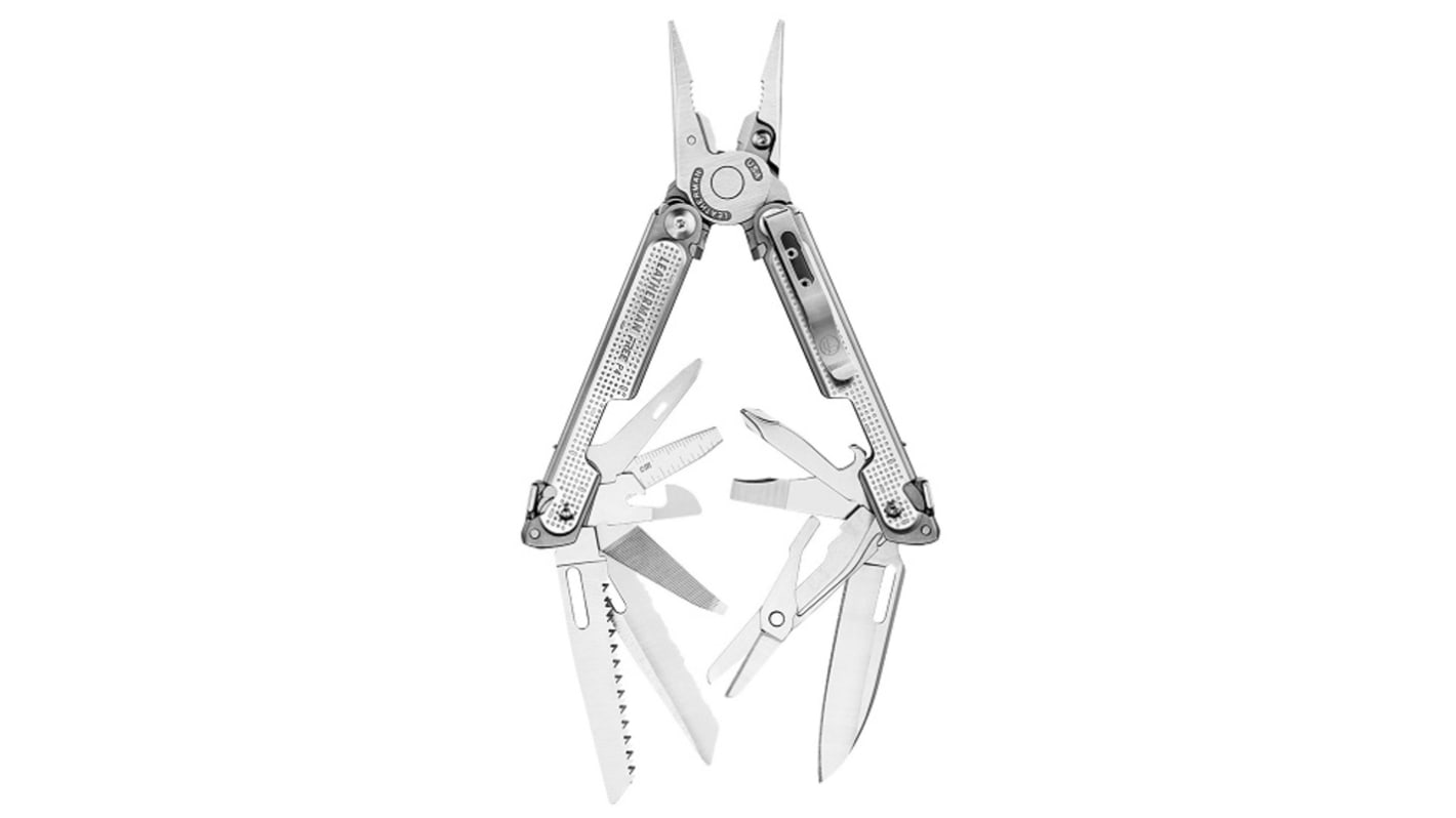 Leatherman Multifunktions-Werkzeug, Edelstahl Klinge / Edelstahl Griff, Länge 163,83 mm