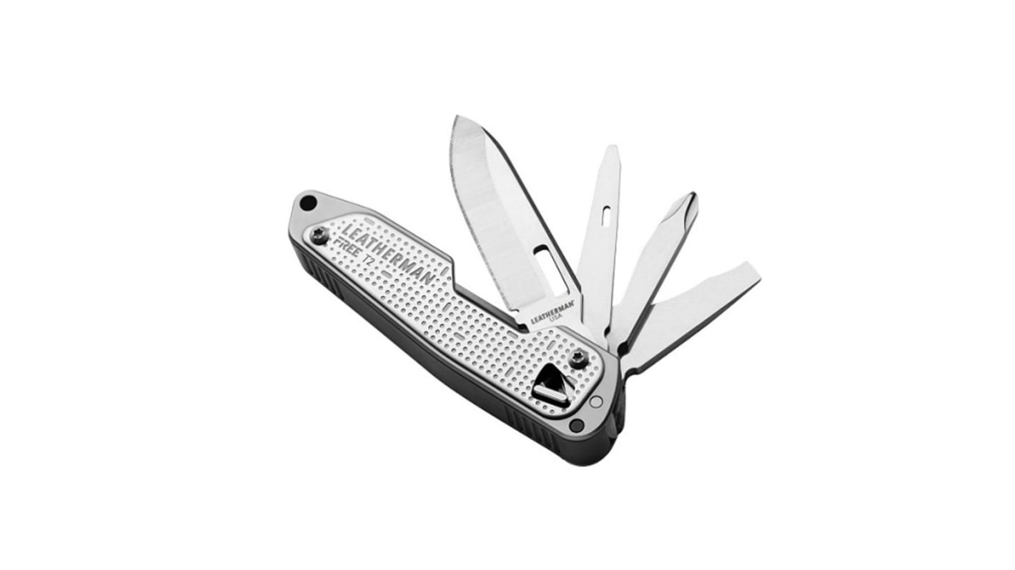 Coltello tascabile Leatherman, lama Standard in acciaio inossidabile, corpo in acciaio inossidabile