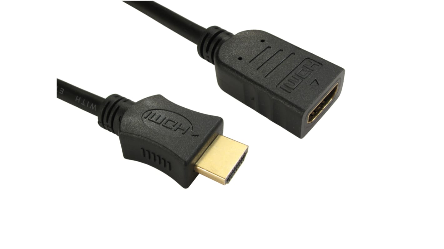 RS PRO 4K Male HDMI to Female HDMI  Cable, 2m