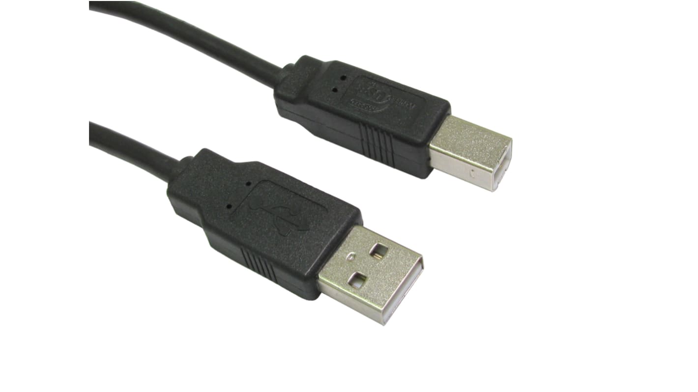 RS PRO USB 2.0, Male USB A to Male USB B, 500mm