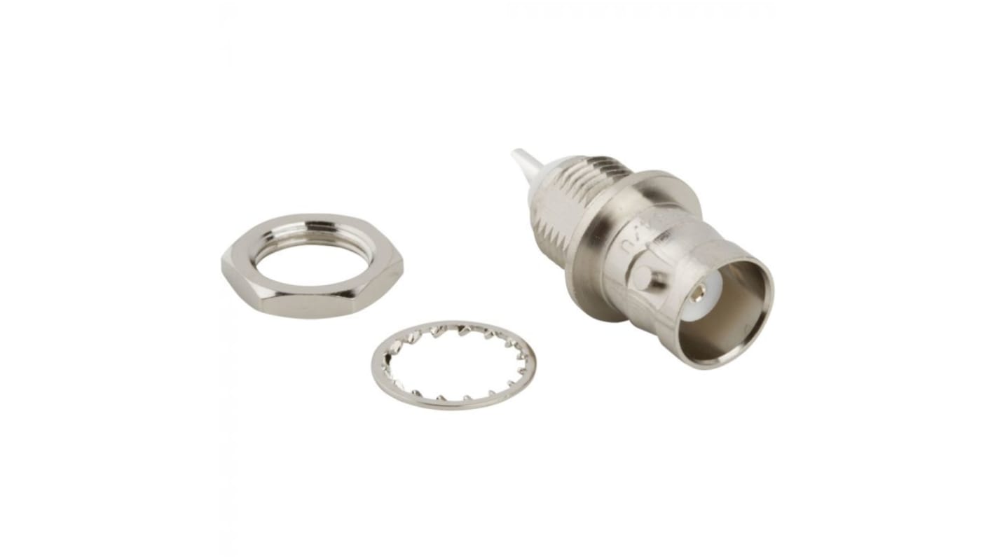 Amphenol RF, Jack Bulkhead BNC Connector, Solder Termination, Straight Body