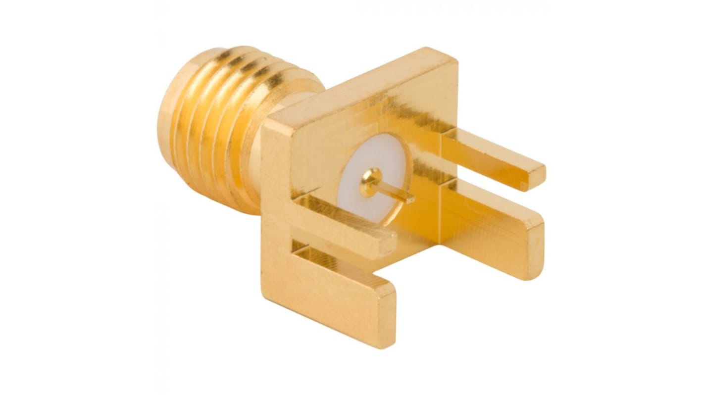 Amphenol RF, Jack End Launch SMA Connector, Solder Termination, Straight Body