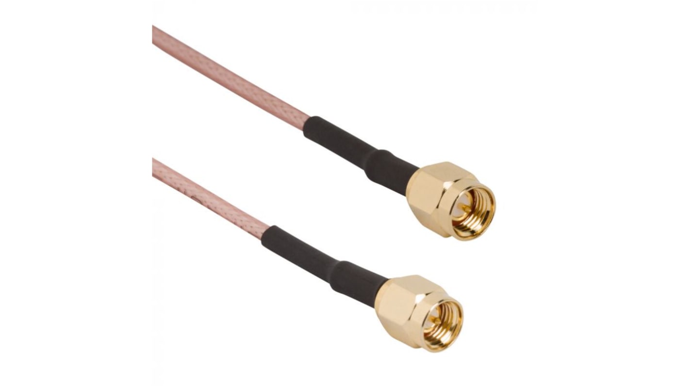 Cavo coassiale Amphenol RF RG316, SMA / SMA, 50 Ω, col. Trasparente