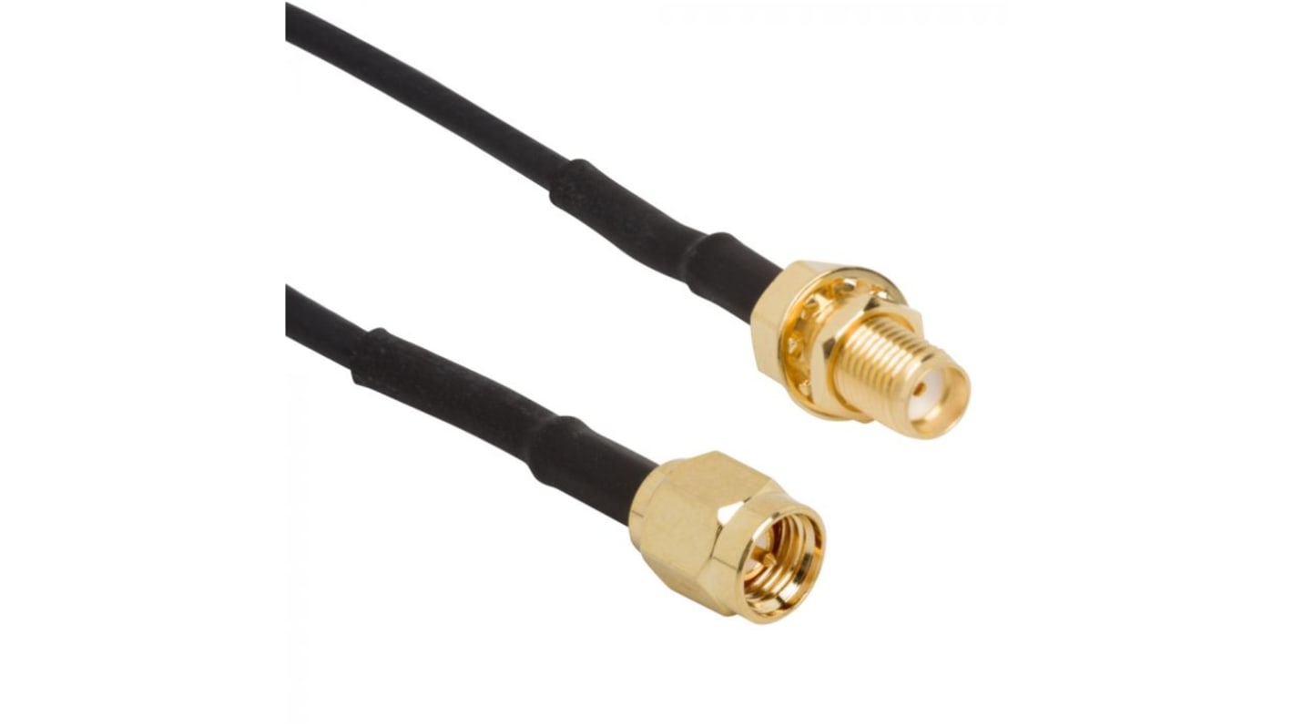 Amphenol RF Female SMA to Male SMA, RG174 Coaxial, Terminated50 Ω