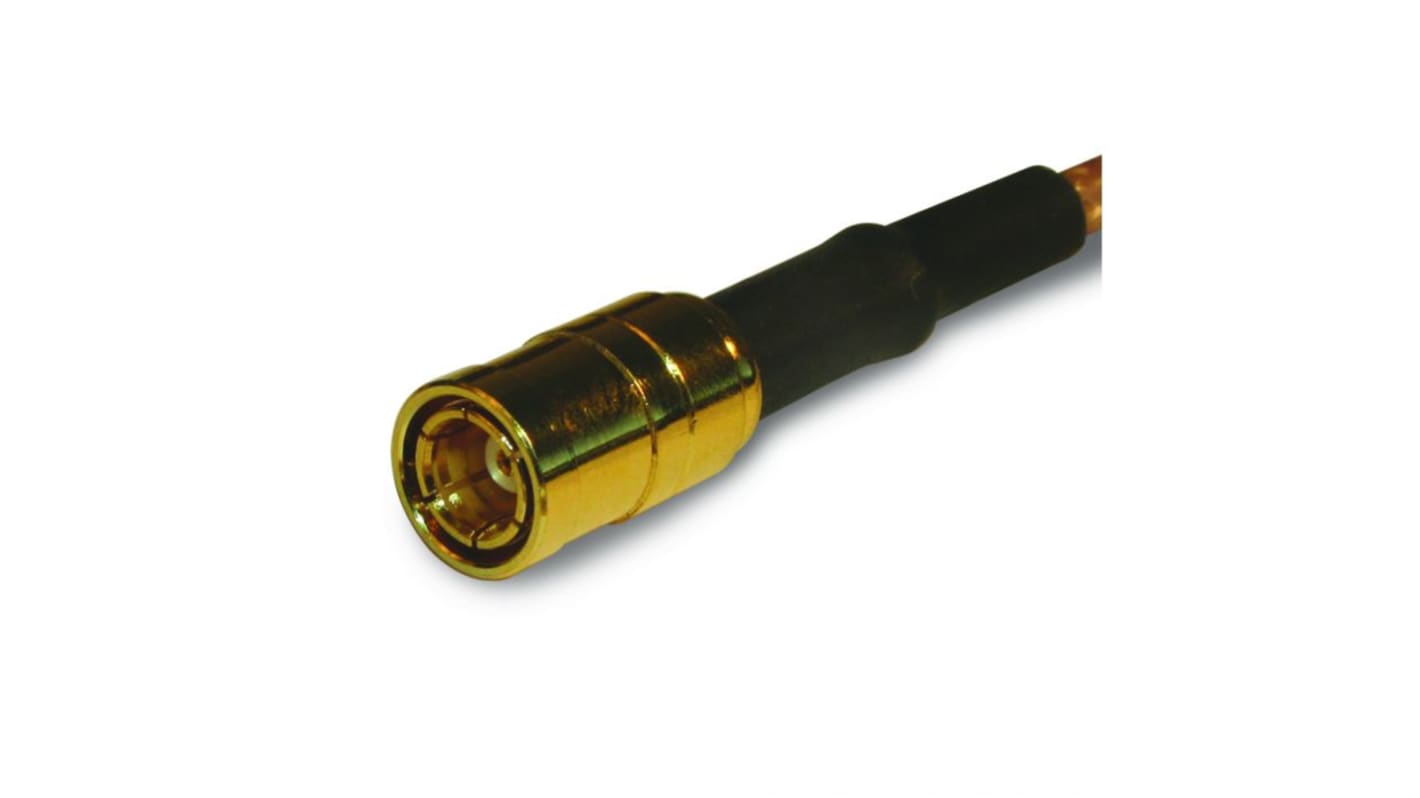 Amphenol RF Plug Cable Mount SMB Connector, Crimp Termination, Straight Body