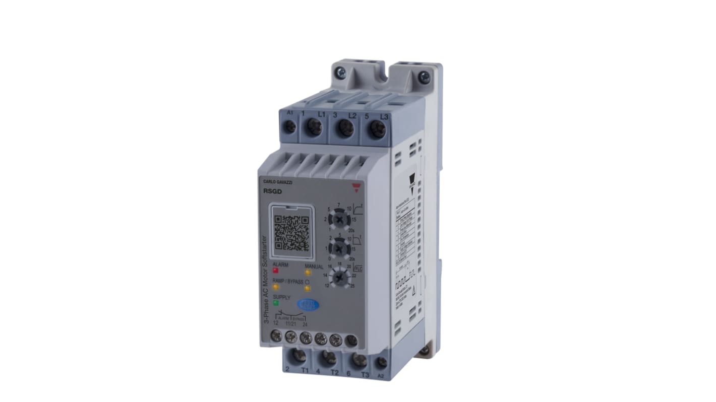 Carlo Gavazzi Soft Starter, Soft Start, 11 kW, 415 V, 3 Phase, IP20