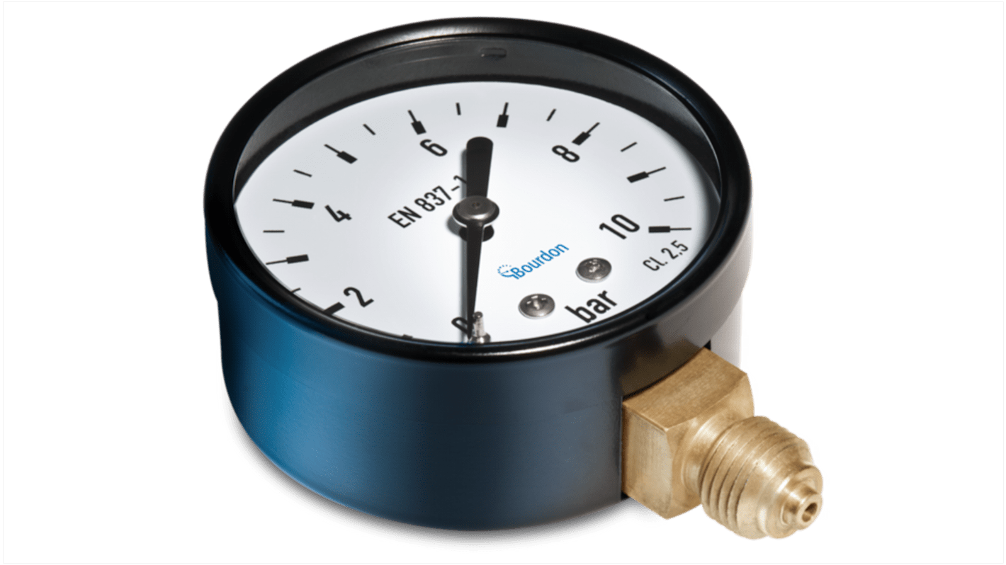 Bourdon G 1/4 Analogue Pressure Gauge 1bar Bottom Entry, MAT2-D20.B15, 0bar min.