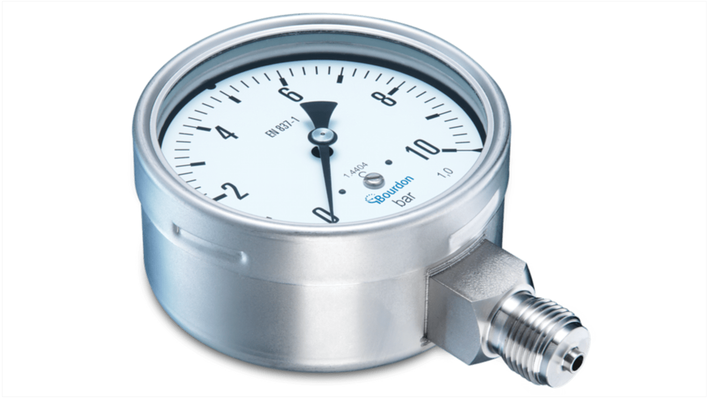 Bourdon G 1/2 Analogue Pressure Gauge 160bar Bottom Entry, MEX5-D31.B33, 0bar min.