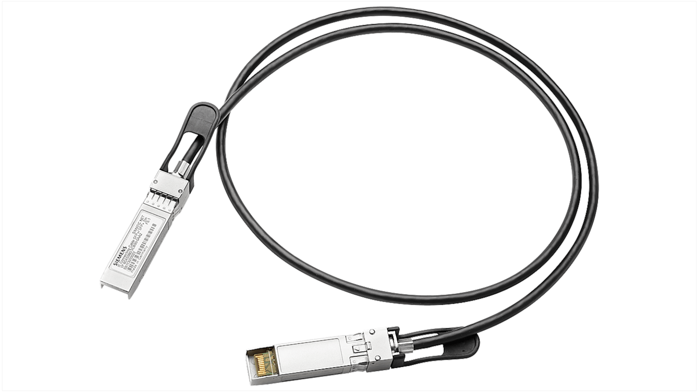 Cable Ethernet Lámina de aluminio con apantallamiento de cable de cobre estañado trenzado Siemens de color Negro, long.