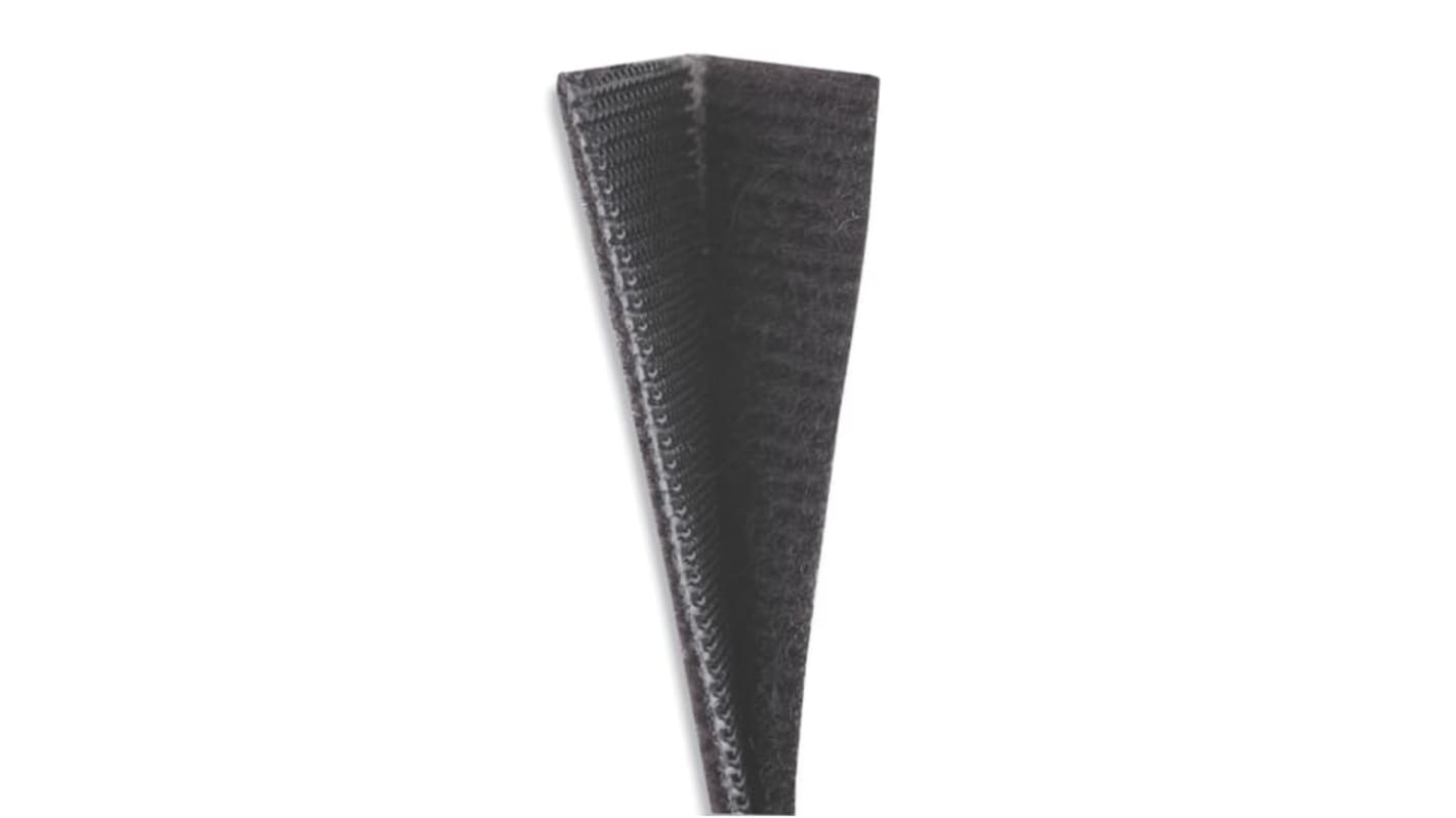 Bridas Thomas & Betts de Nailon, Polietileno Negro, 152.4mm x 19,5 mm, Gancho y bucle