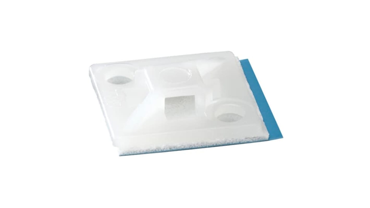 Thomas & Betts Self Adhesive Natural Cable Tie Mount 12.7 mm x 12.7mm, 5.5mm Max. Cable Tie Width