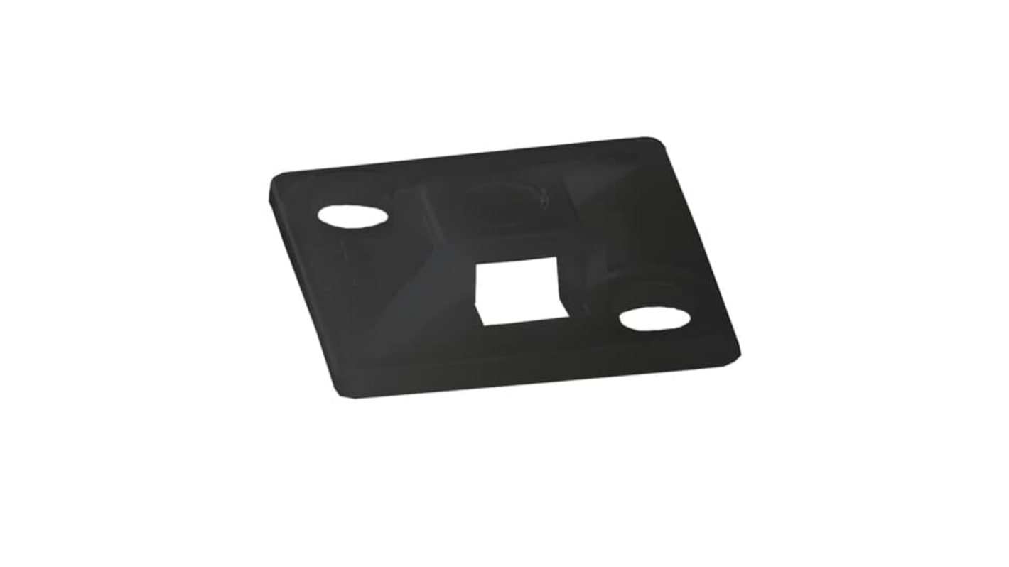 Thomas & Betts Self Adhesive Black Cable Tie Mount 12.7 mm x 12.7mm