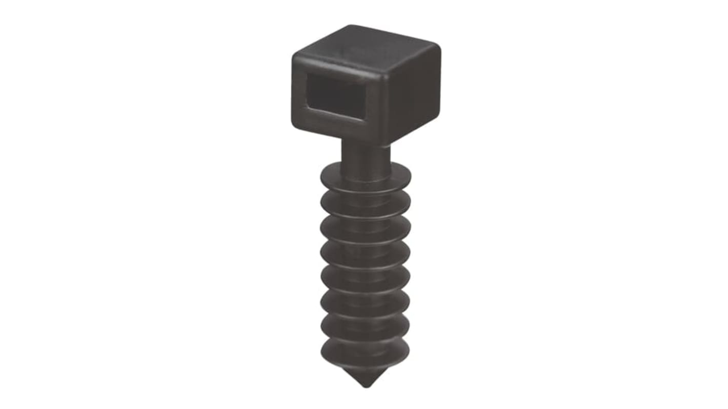 Fermacavi Thomas & Betts, col. Nero, 9.9mm x 9,9 mm, Ø fissaggio 6.3mm