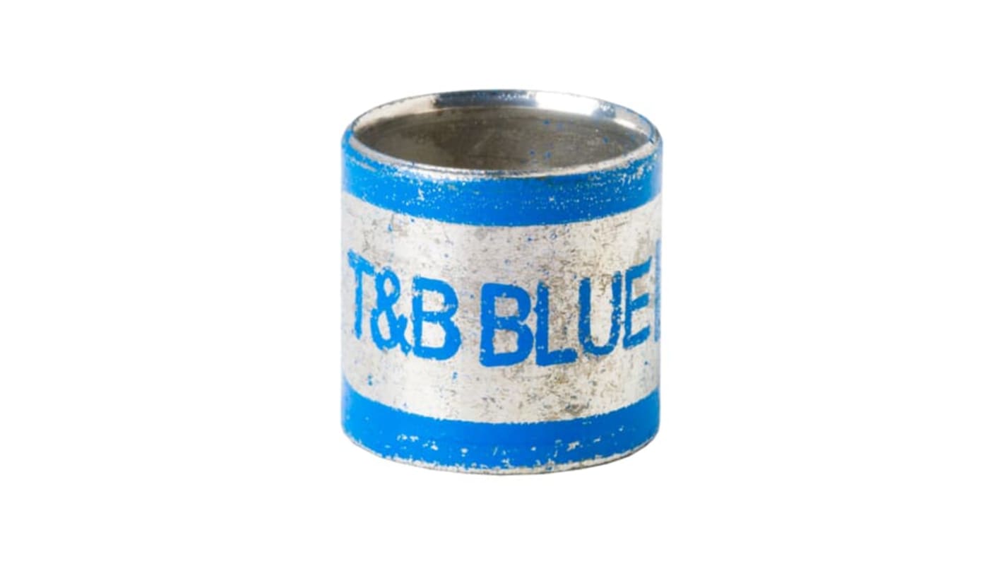 Thomas & Betts Bronze Blue Cable Sleeve, 4.5mm Diameter, 7.9mm Length, GSB149 Series