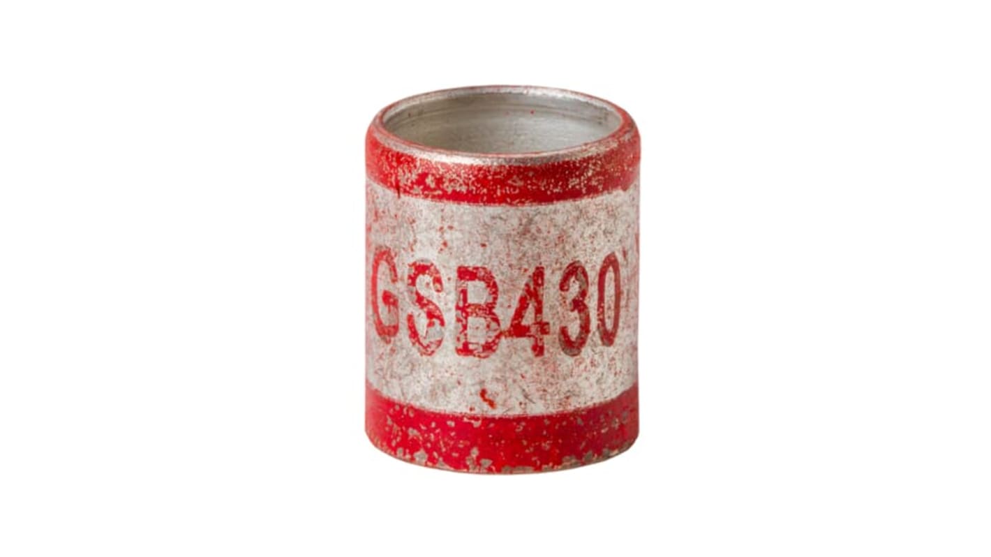 Thomas & Betts Copper Alloy Red Cable Sleeve, 12.7mm Diameter, 11.2mm Length, GSB430 Series