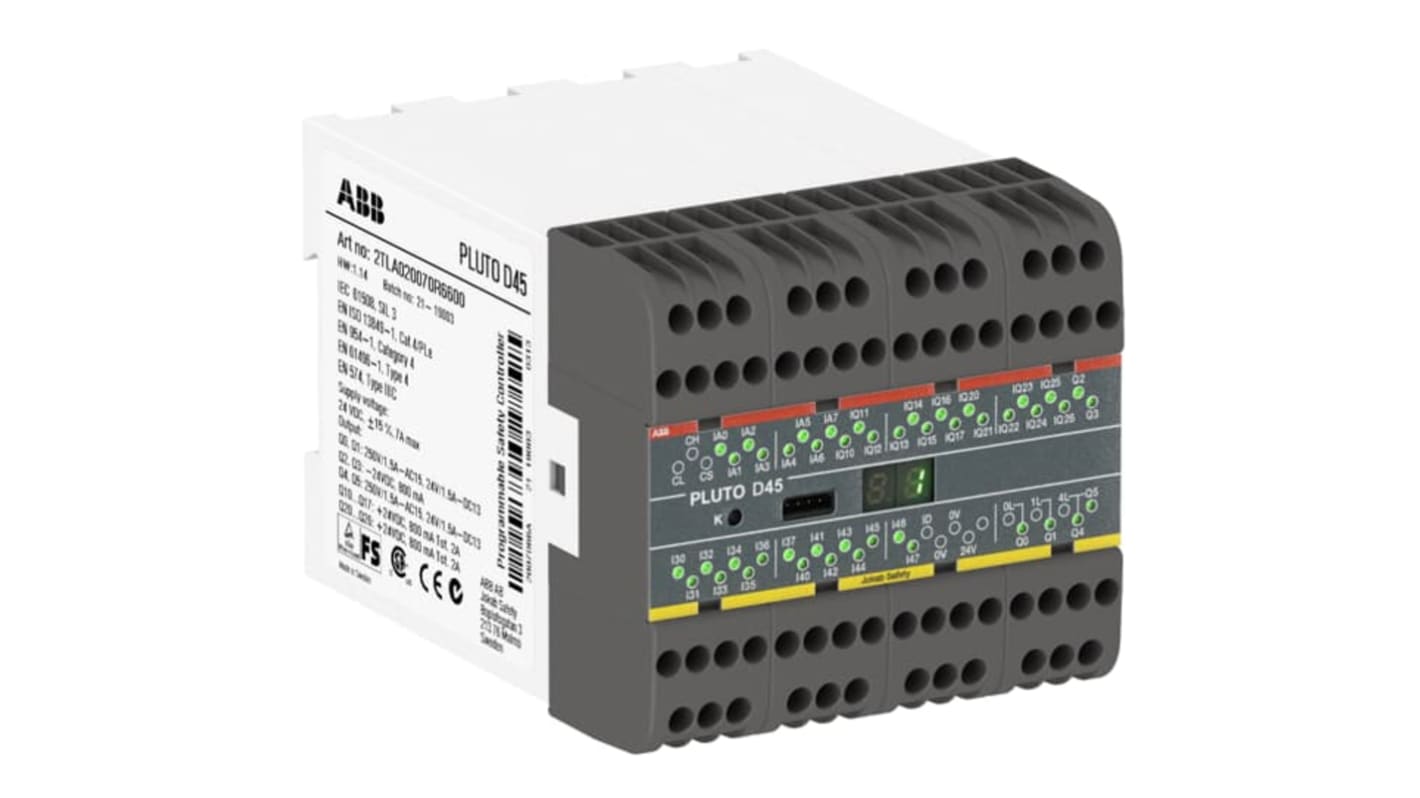 ABB セーフティコントローラ Plutoシリーズ, セーフティ 入力 39 点, セーフティ 出力 6 点