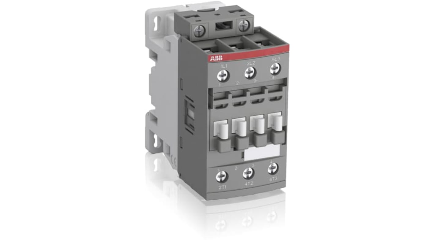 ABB 1SBL2 Contactor, 100 to 250 V ac Coil, 3-Pole, 50 A, 15 kW, 3NO