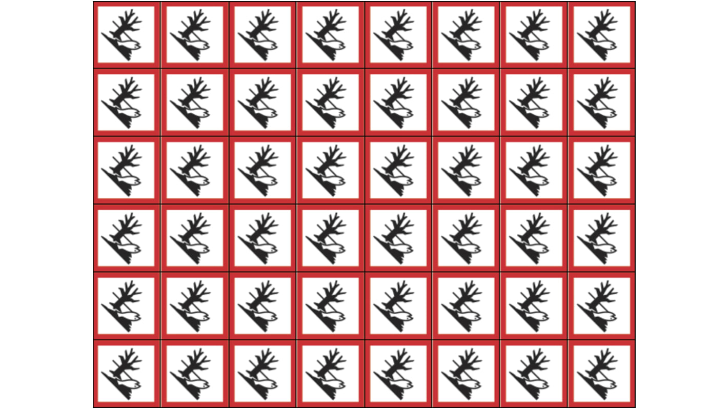 Etichetta di sicurezza Pericolo ambientale "Environmental Hazard Label", Adesiva