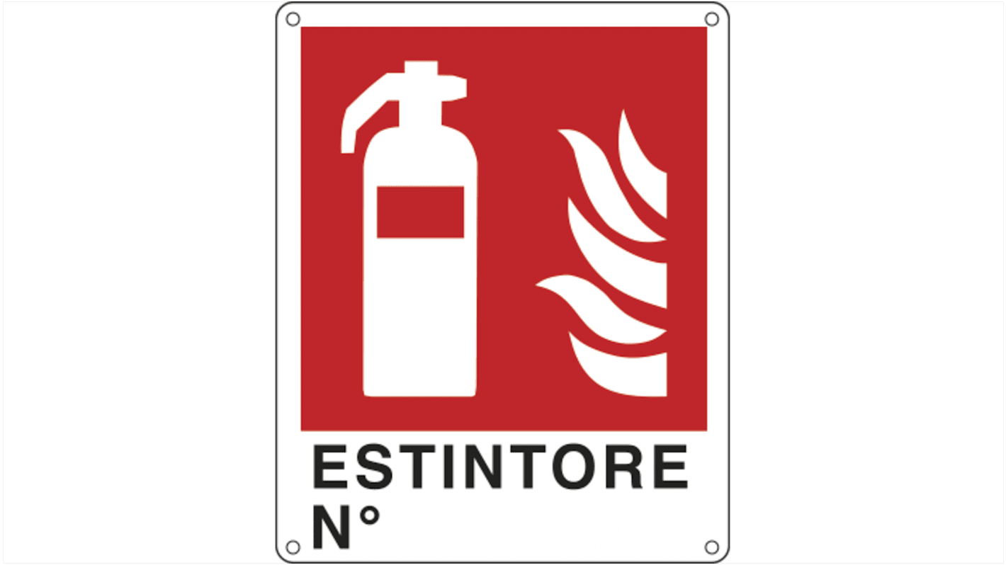 Segnale di sicurezza antincendio Cartelli Segnalatori "ESTINTORE N°