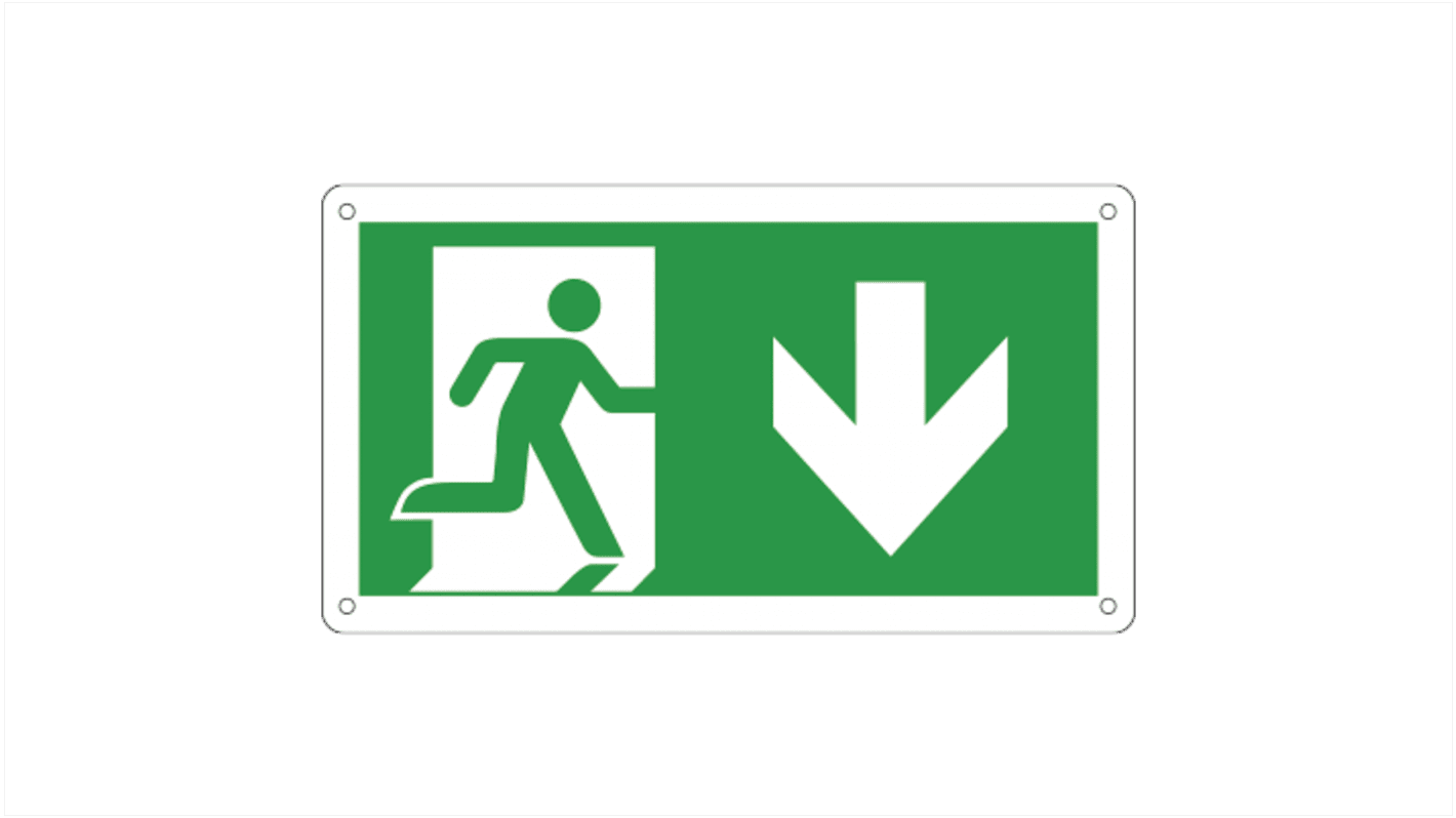 Segnale d'uscita, Emergency Exit - Back Arrow Uscita di emergenza in basso