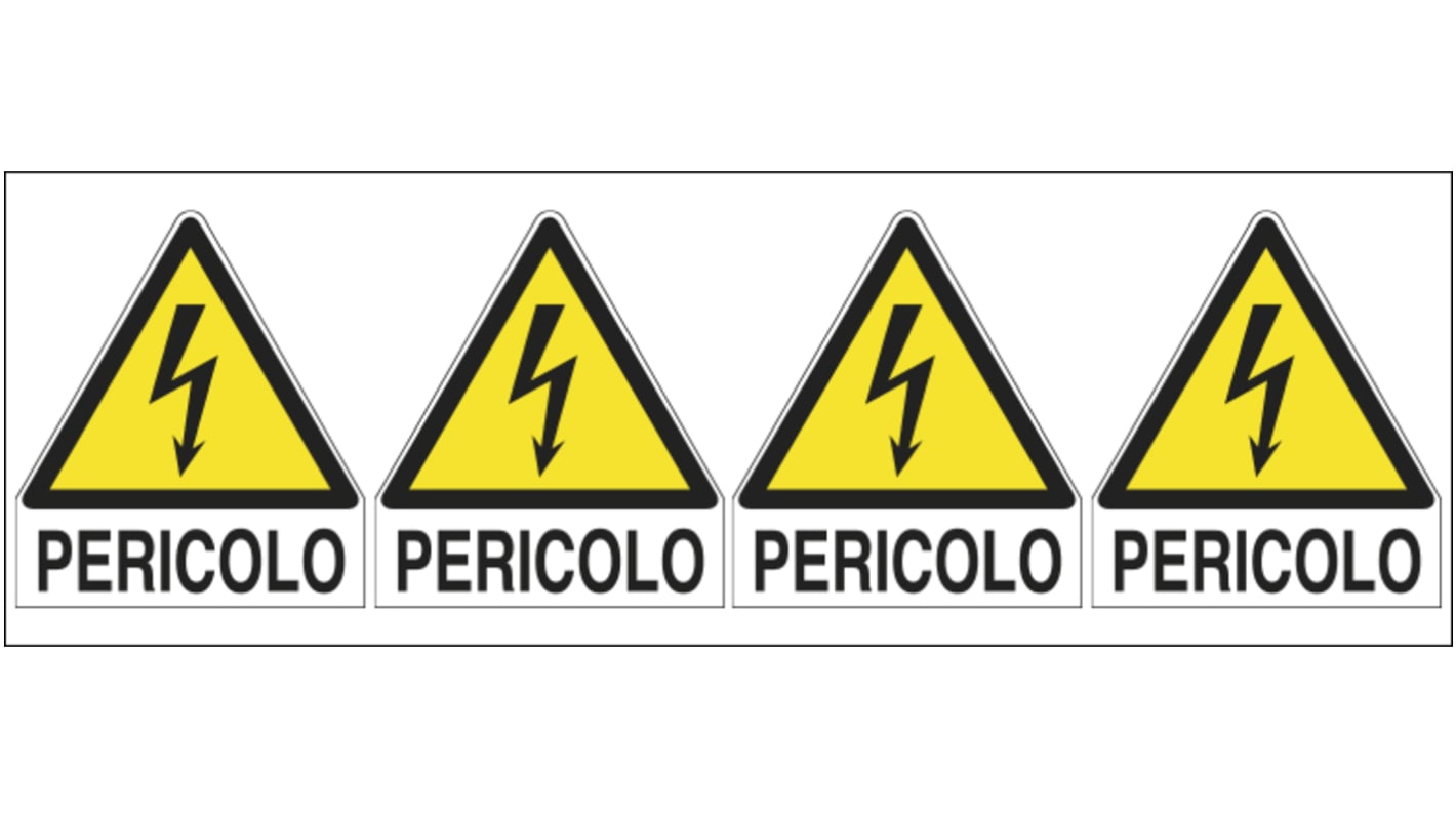 Etichetta di sicurezza Pericolo elettricità "PERICOLO", Adesiva