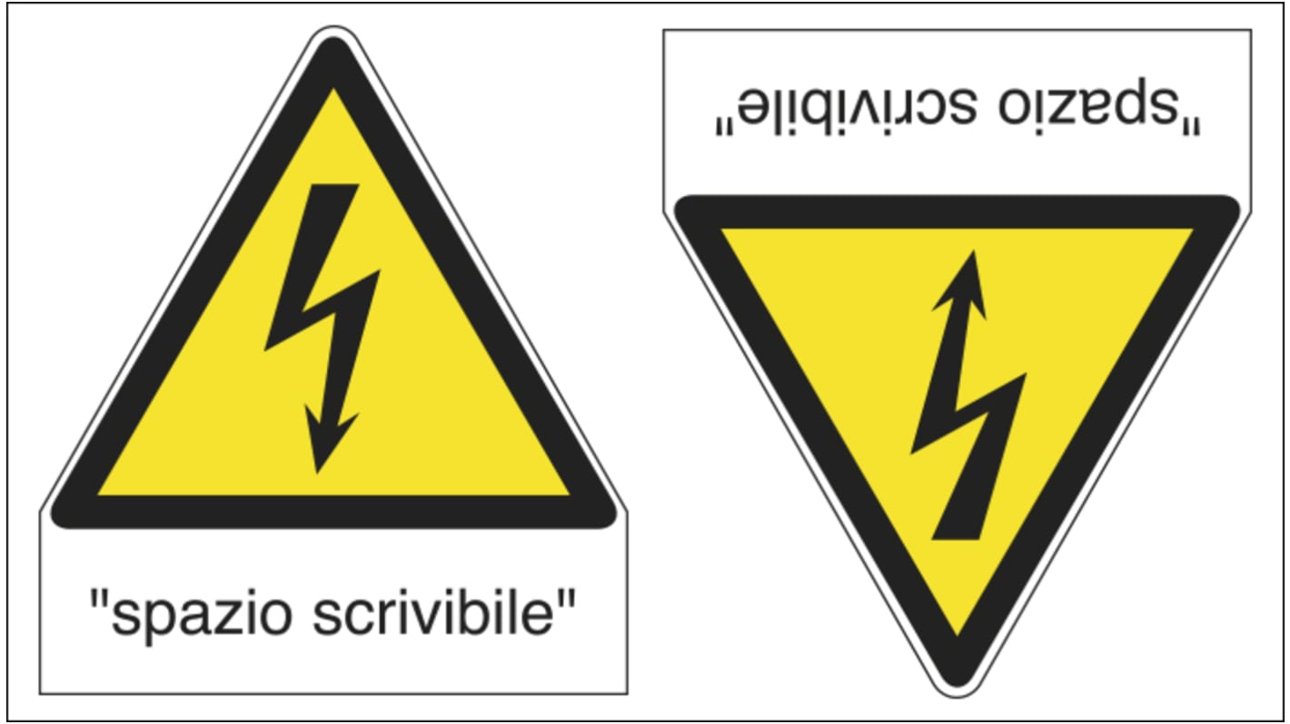 Etichetta di sicurezza Pericolo elettricità "Electrical Hazard With Writable Space", Adesiva