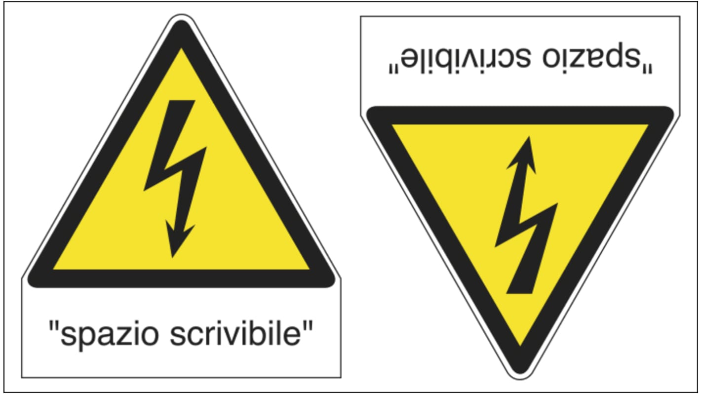 Etichetta di sicurezza Pericolo elettricità "Electrical Hazard With Writable Space", Adesiva