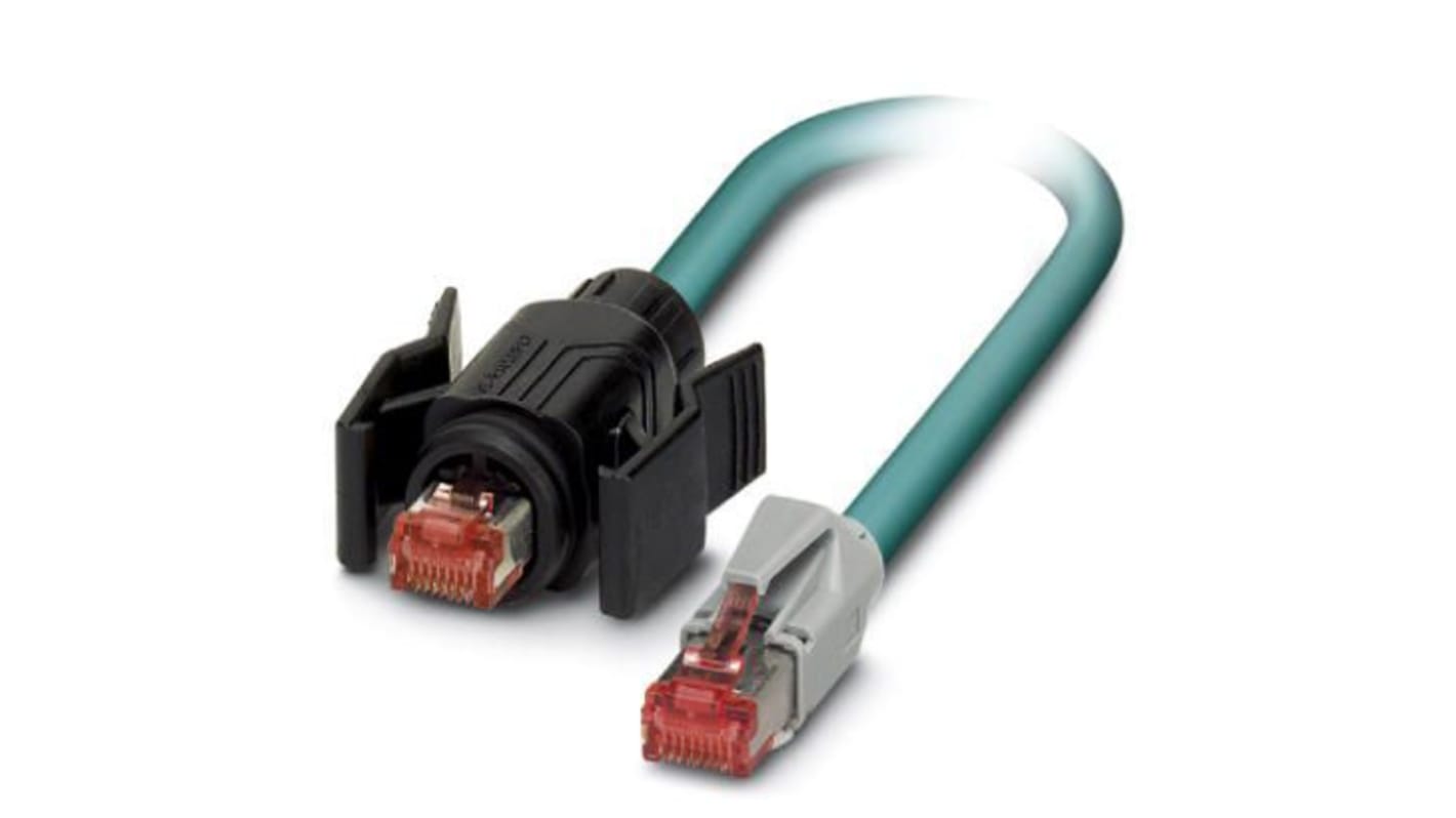 Phoenix Contact, 5m Cat6, Blue RJ45 to Male RJ45 Male, S/FTP Shielded, Terminated