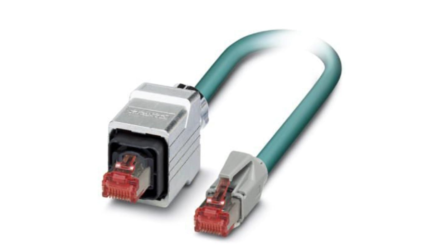 Phoenix Contact Ethernetkabel Cat.6, 5m, Blau Patchkabel, A RJ45 S/FTP Stecker, B RJ45