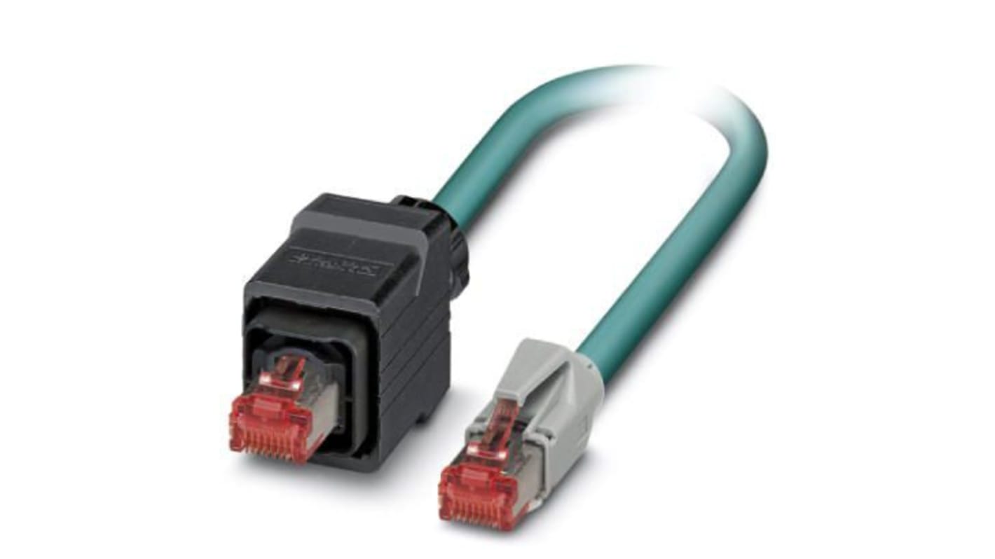 Phoenix Contact, 5m Cat6a, Blue RJ45 to Male RJ45 Male, S/FTP Shielded, Terminated