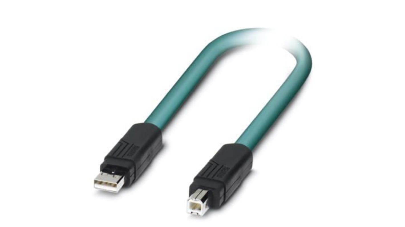 Phoenix Contact , Male USB A to Female USB B, 1m