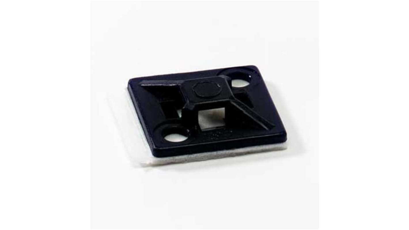 Thomas & Betts Self Adhesive Black Cable Tie Mount 19 mm x 19mm