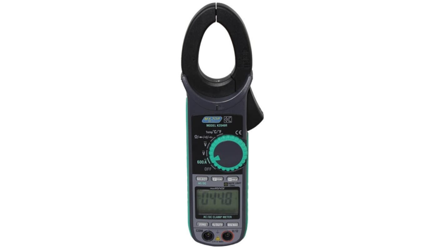 Kyoritsu K2046R Clamp Meter, 600A dc, Max Current 600A ac