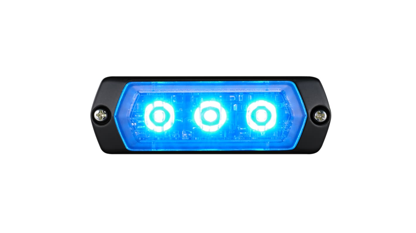 Indicador luminoso de advertencia Patlite serie 1M1, efecto Múltiples efectos de iluminación, LED, Azul, alim. 12 → 24 V