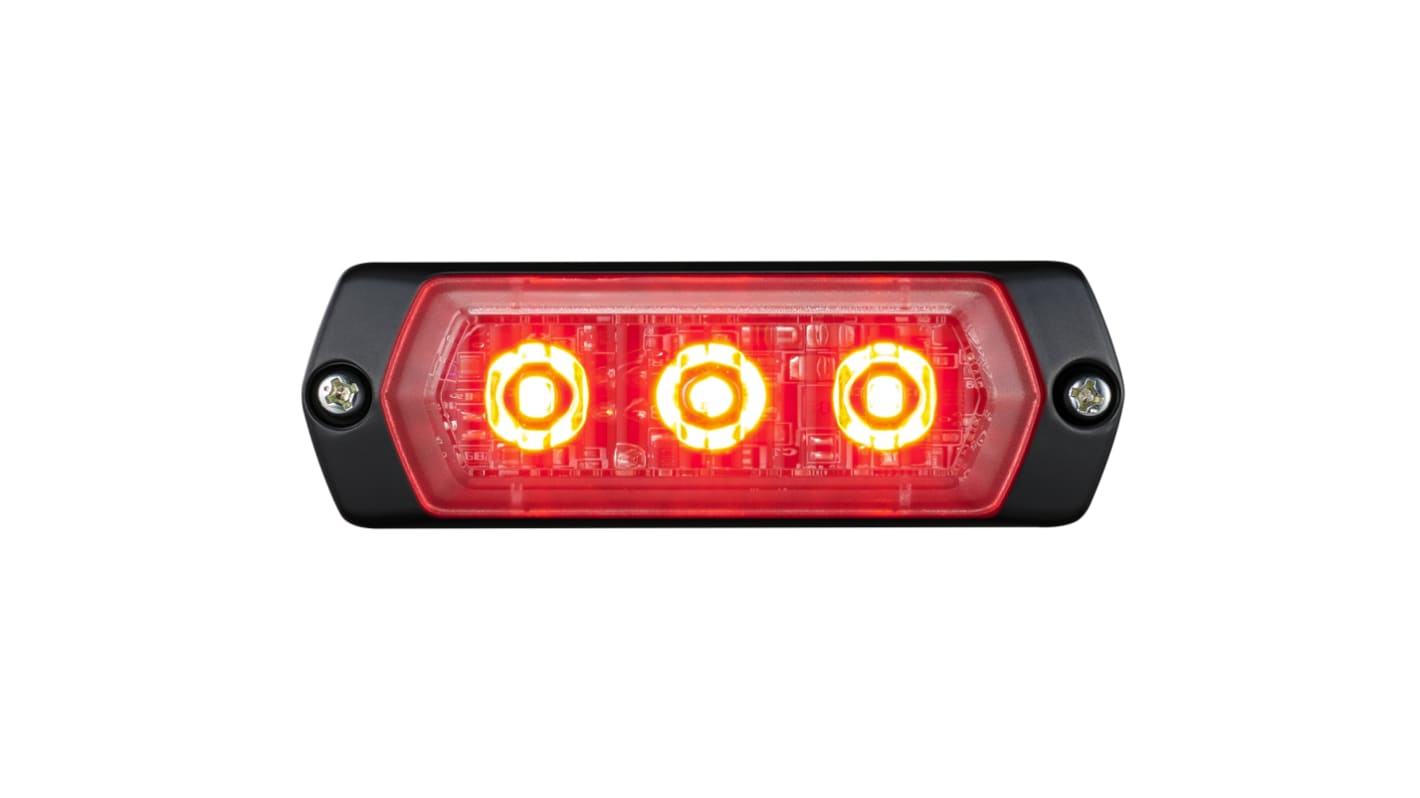 Patlite 1M1 Series Red Multiple Effect Warning Light, 12 → 24 V, Indoor/Outdoor, LED Bulb, IP68