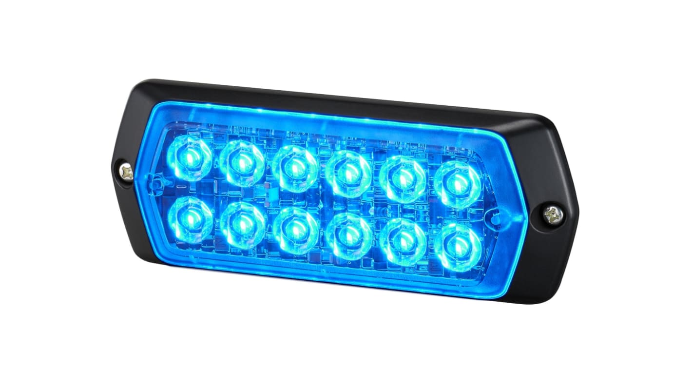 Indicador luminoso de advertencia Patlite serie 2M1, efecto Múltiples efectos de iluminación, LED, Azul, alim. 12 → 24 V