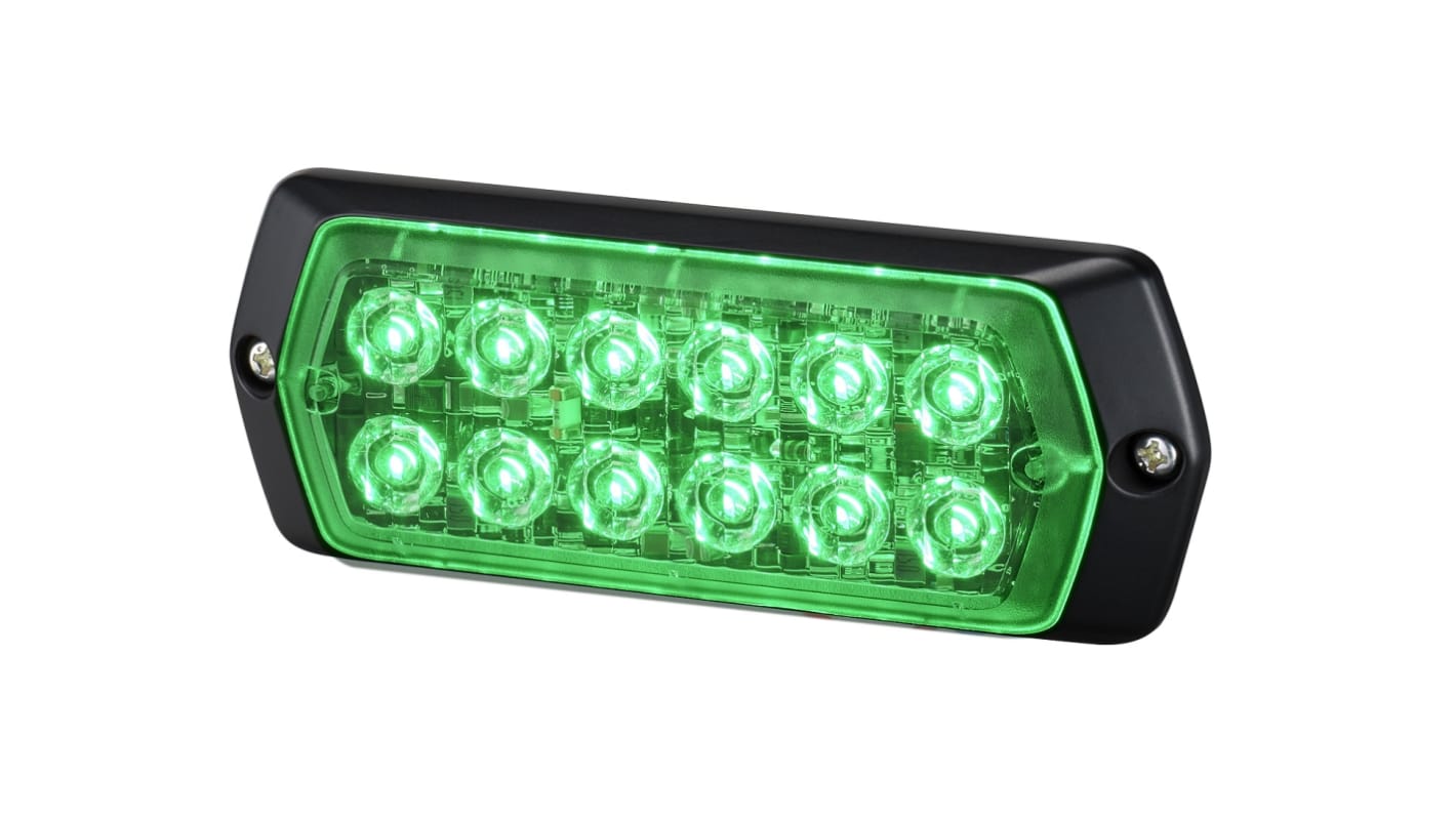 Indicador luminoso de advertencia Patlite serie 2M1, efecto Múltiples efectos de iluminación, LED, Verde, alim. 12 → 24