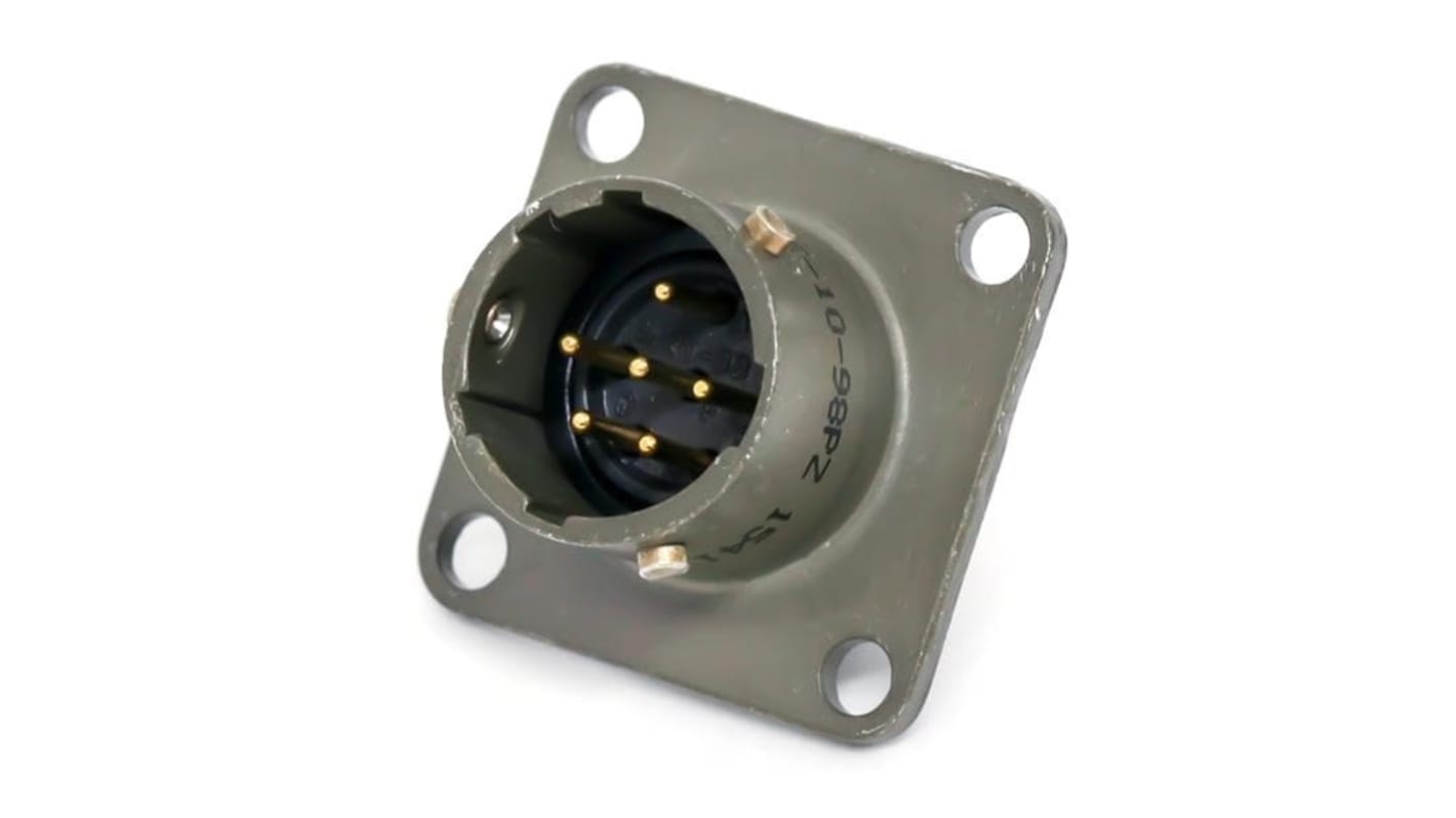 Amphenol Industrial 10 Way Circular Connector Receptacle, Socket Contacts