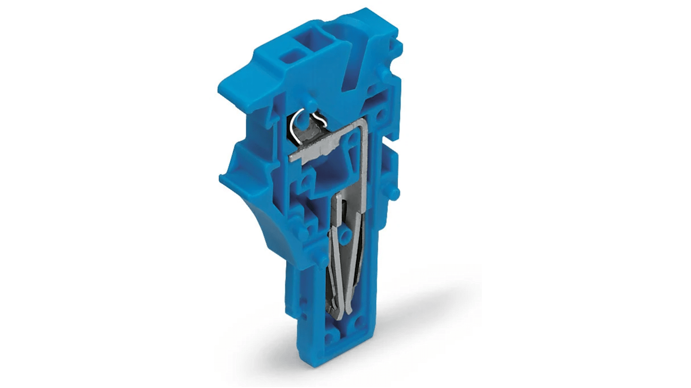 Morsettiera per guida DIN WAGO, Blu, livello Singolo, , 24A