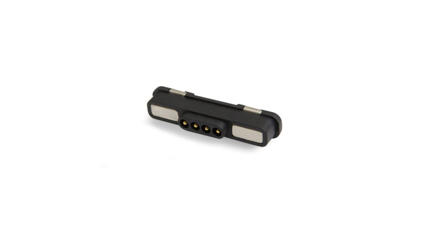 EDAC, 685, Straight PCB Mount4 way Magnetic Connector Male, Solder Pin Termination