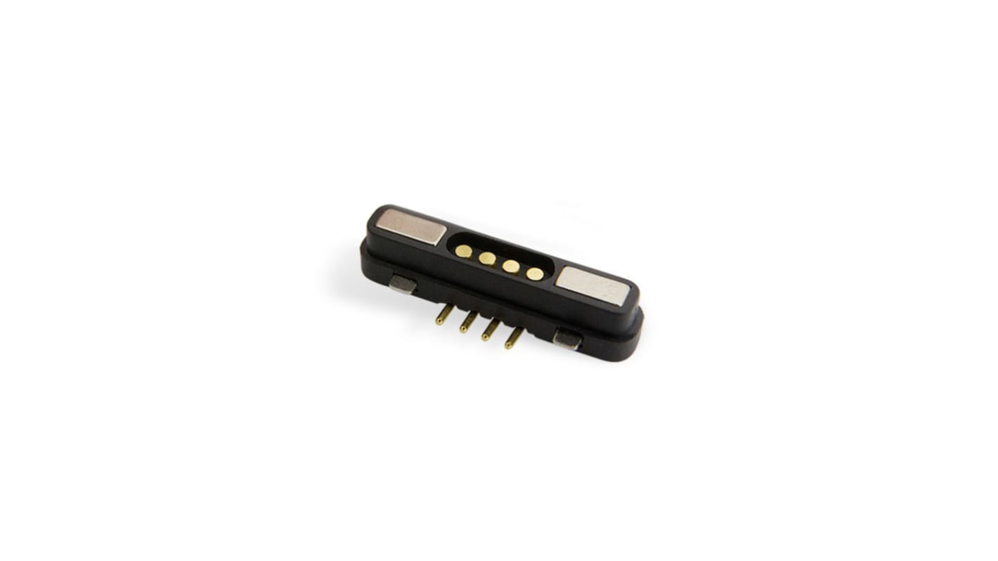 EDAC, 686, Straight PCB Mount4 way Magnetic Connector Female, Solder Pin Termination
