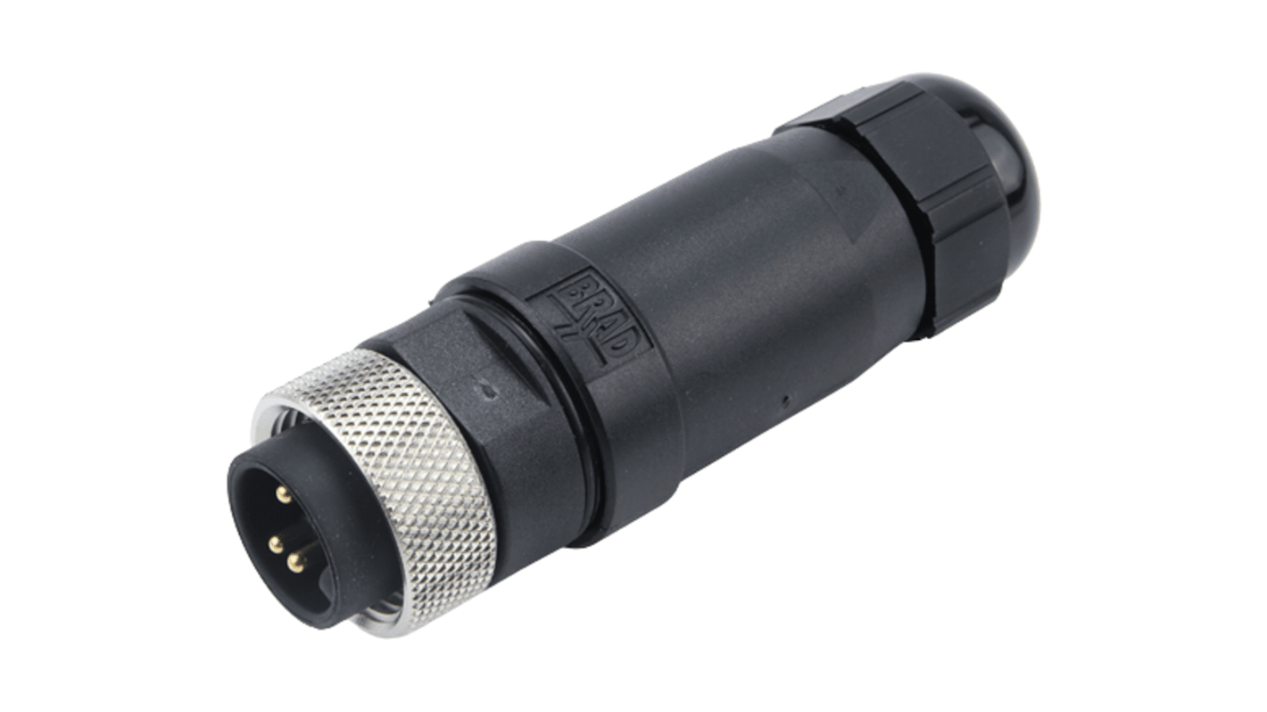 Conector circular Brad from Molex macho serie Mini-Change de 3 vías, Montaje Aéreo, IP67