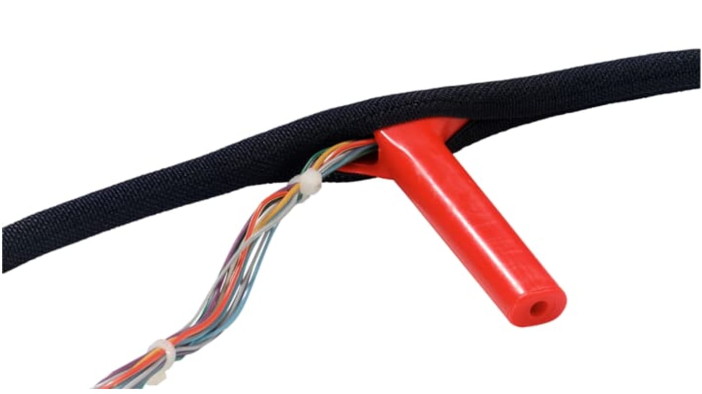 Thomas & Betts Expandable Braided Polyester Black Cable Sleeve, 29mm Diameter, 15m Length, CPS29W-15-FR-EU Series